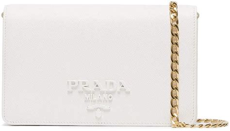 prada white leather monogram clutch|prada clutch bag.